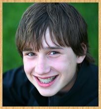 stock photo of boy with braces